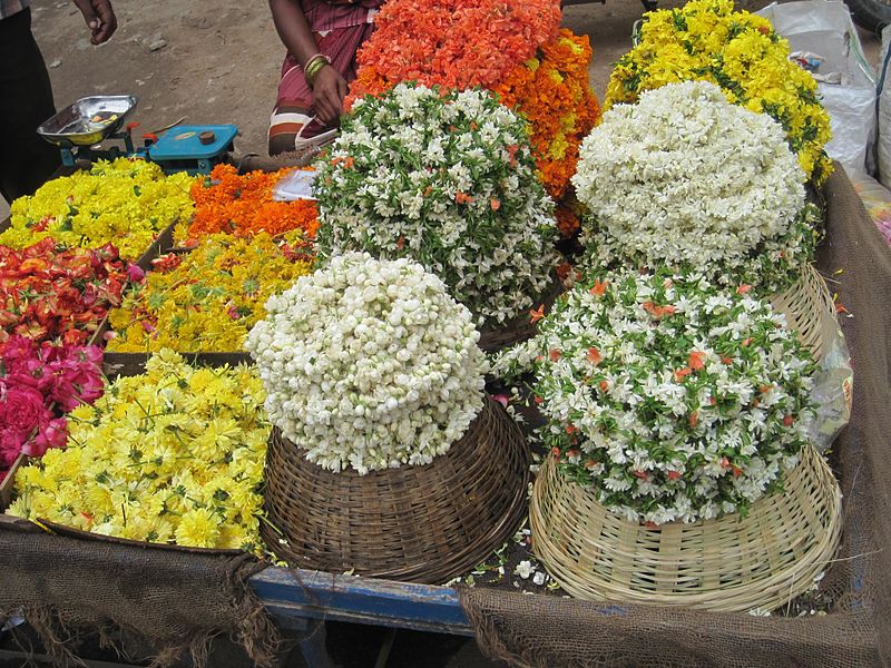 Flower Market in Hyderabad, Image Credit- Wikipedia Commons
